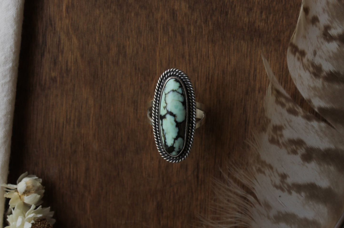 Classic Butterfly Variscite Ring | Size 6