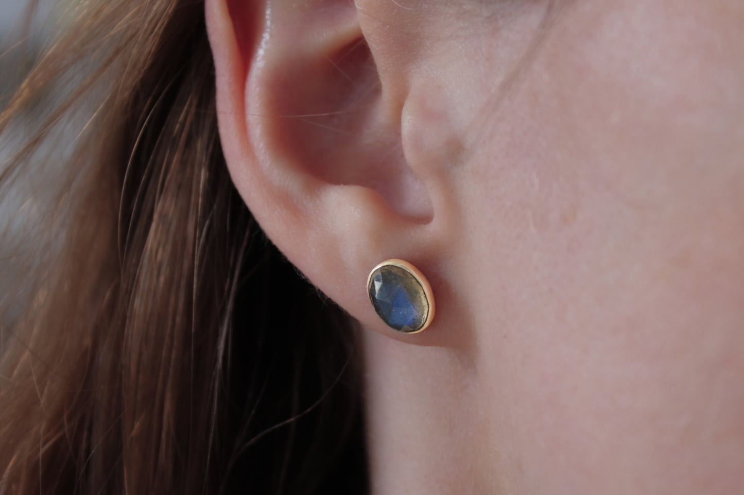 Labradorite Stud Earrings