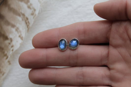 Labradorite Stud Earrings
