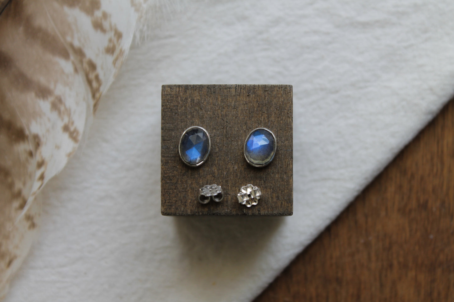 Labradorite Stud Earrings