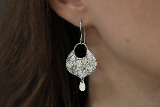 Pressed Flower Earrings | Arabesque Charm