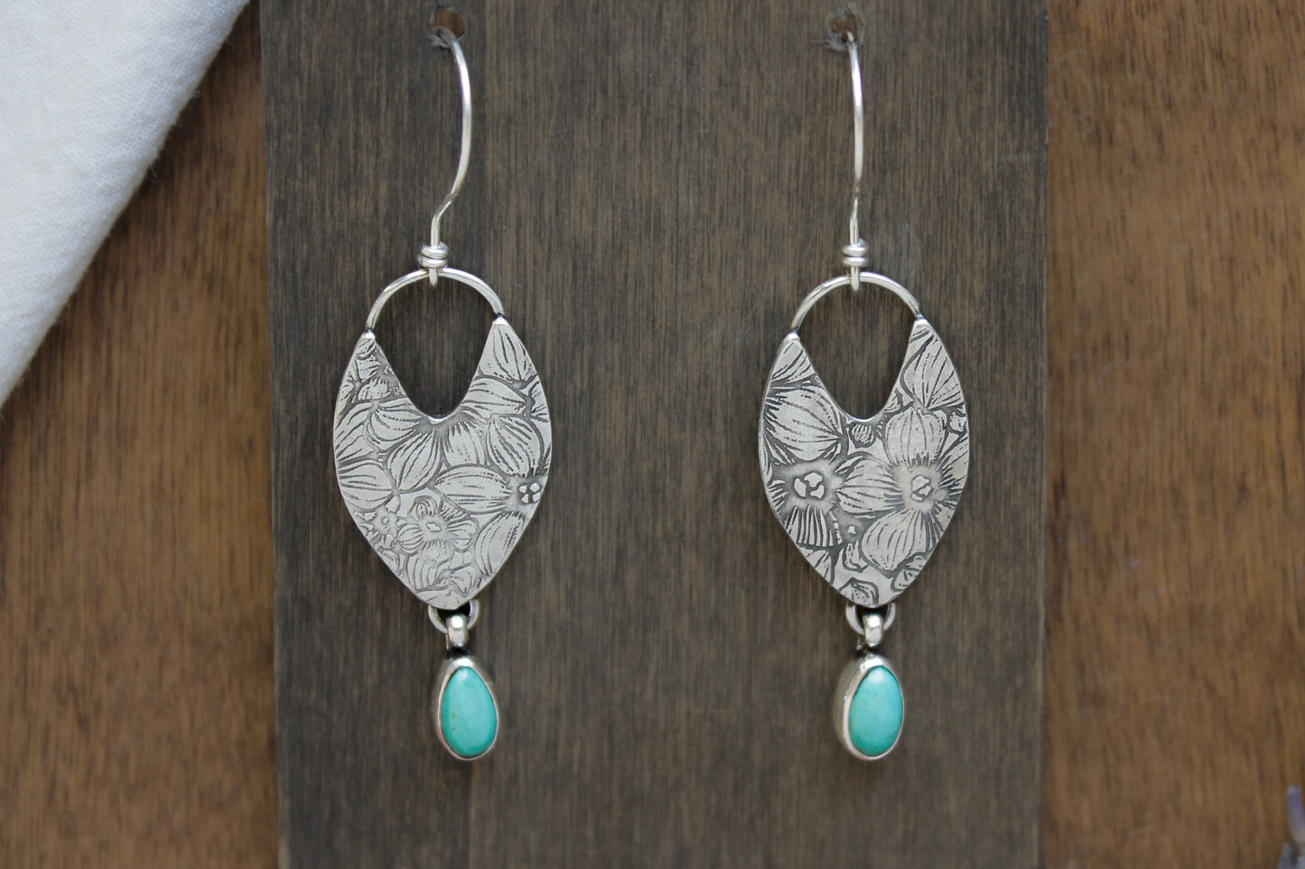 Pressed Flower Earrings | Royston Turquoise