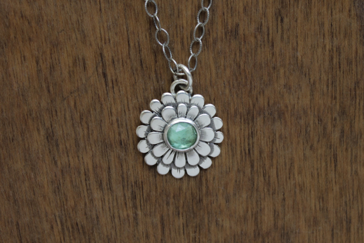 Mini Zinnia Necklace | Green Tourmaline