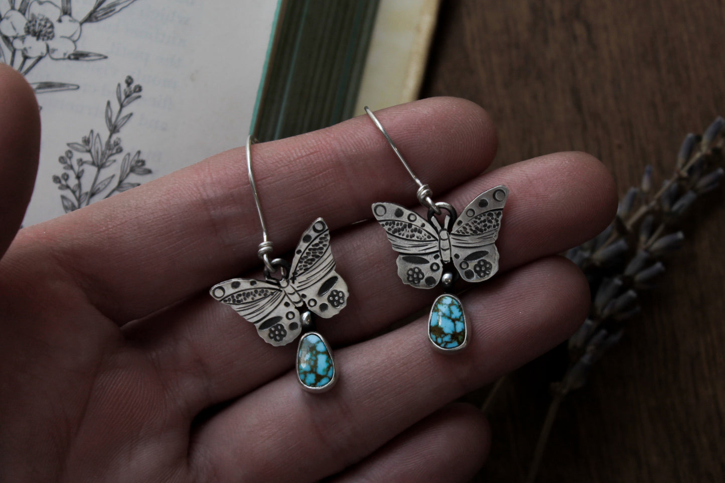 Turquoise Butterfly Earrings #1