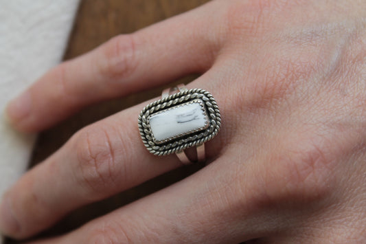 White Buffalo Ring | Size 6.5