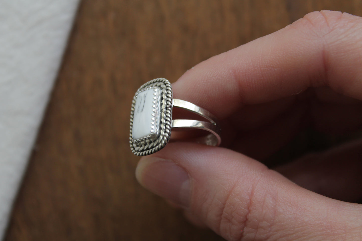 White Buffalo Ring | Size 6.5