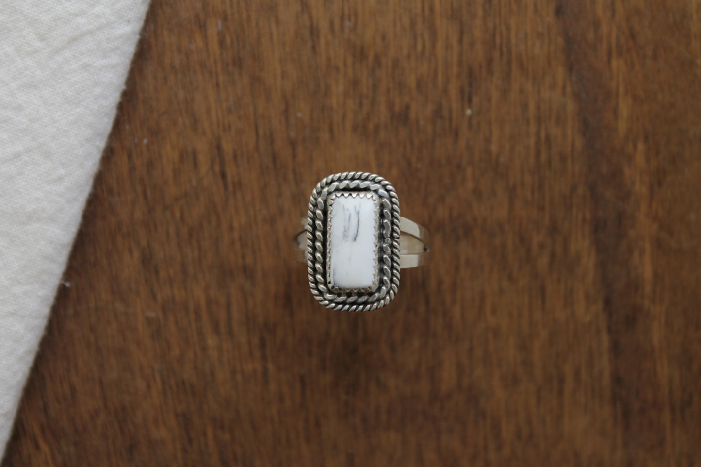 White Buffalo Ring | Size 6.5