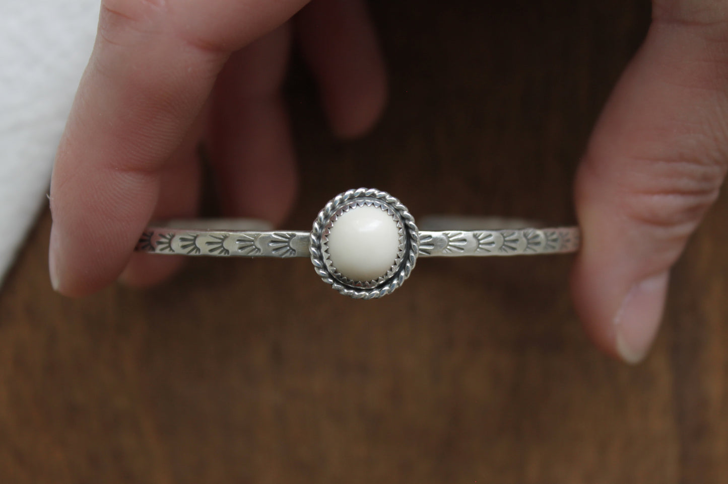 White Buffalo Stacker Cuff