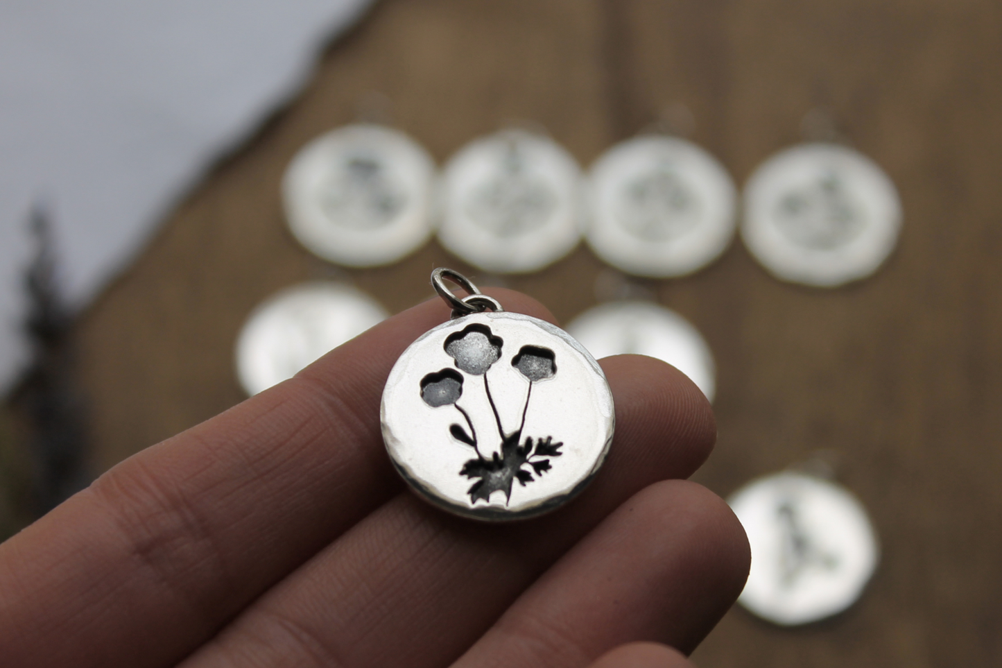 Birth Month Flower Charm Necklace