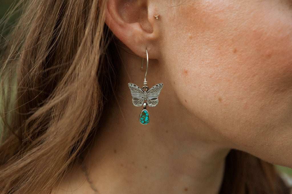 Turquoise Butterfly Earrings #1