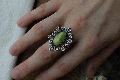 Turquoise Gaillardia Ring | Size 8