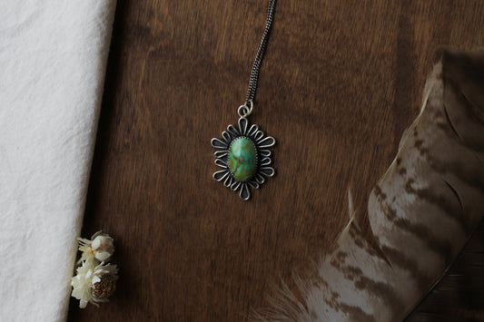 Gaillardia Turquoise Necklace #1