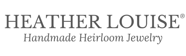 Logo of Heather Louise for handmade heirloom jewelry