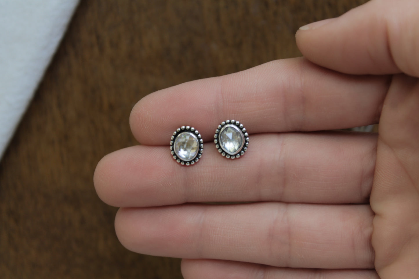 Lilac Zircon Stud Earrings