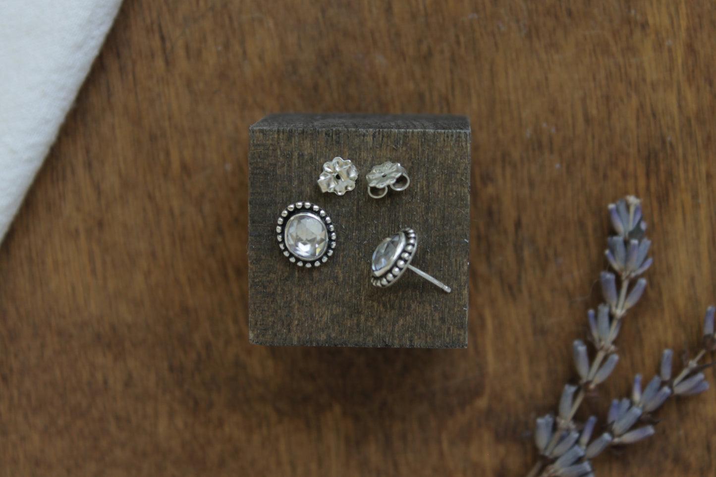 Lilac Zircon Stud Earrings