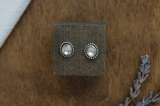 Lilac Zircon Stud Earrings