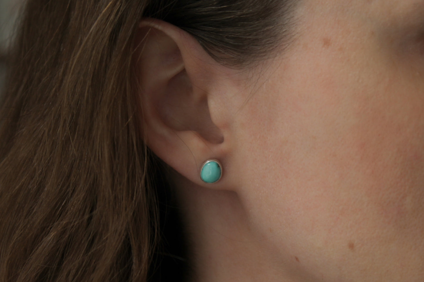 Lone Mountain Turquoise Stud Earrings
