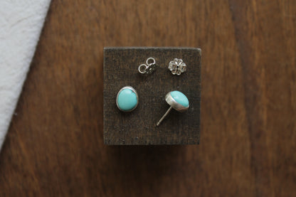 Lone Mountain Turquoise Stud Earrings