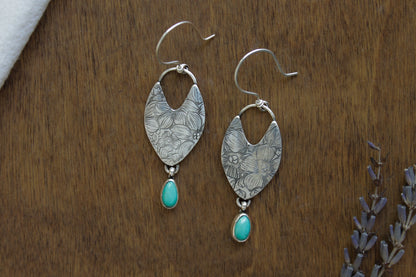 Pressed Flower Earrings | Royston Turquoise