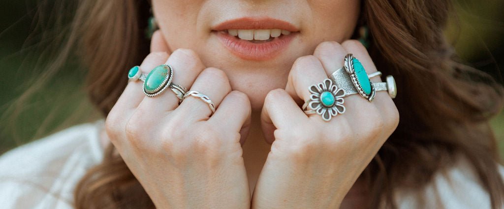 Statement Turquoise and Sterling Silver Rings