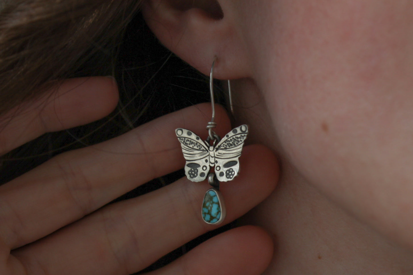 Turquoise Butterfly Earrings #1