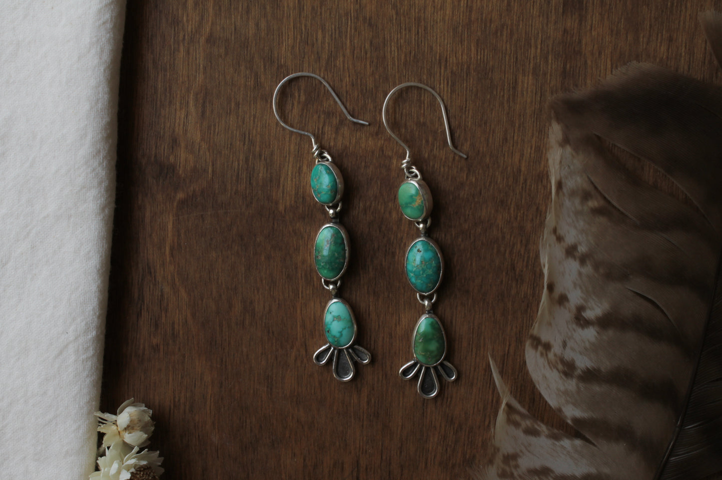 Turquoise Willow Earrings #1