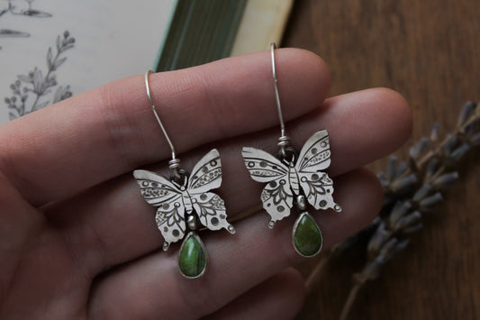 Turquoise Butterfly Earrings #2