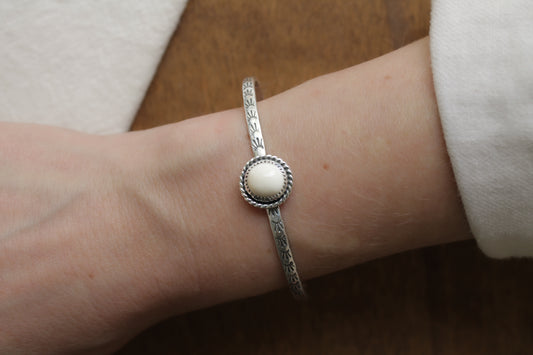 White Buffalo Stacker Cuff