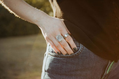 Moon Phase Sterling Silver Ring