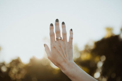 Moon Phase Sterling Silver Ring