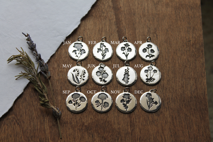 Birth Month Flower - CHARM ONLY