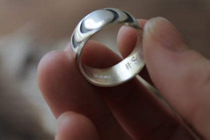 Moon Phase Sterling Silver Ring